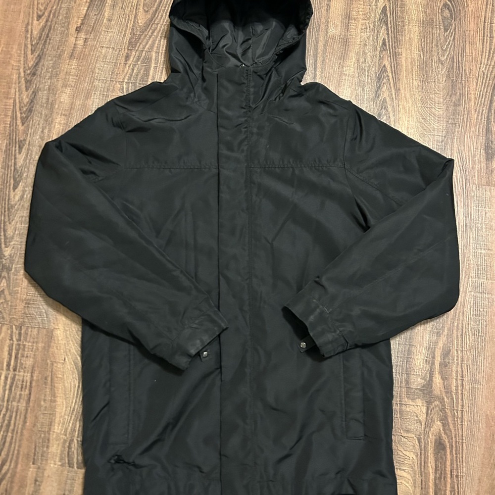 Merona Men's Black Raincoat with Hood
